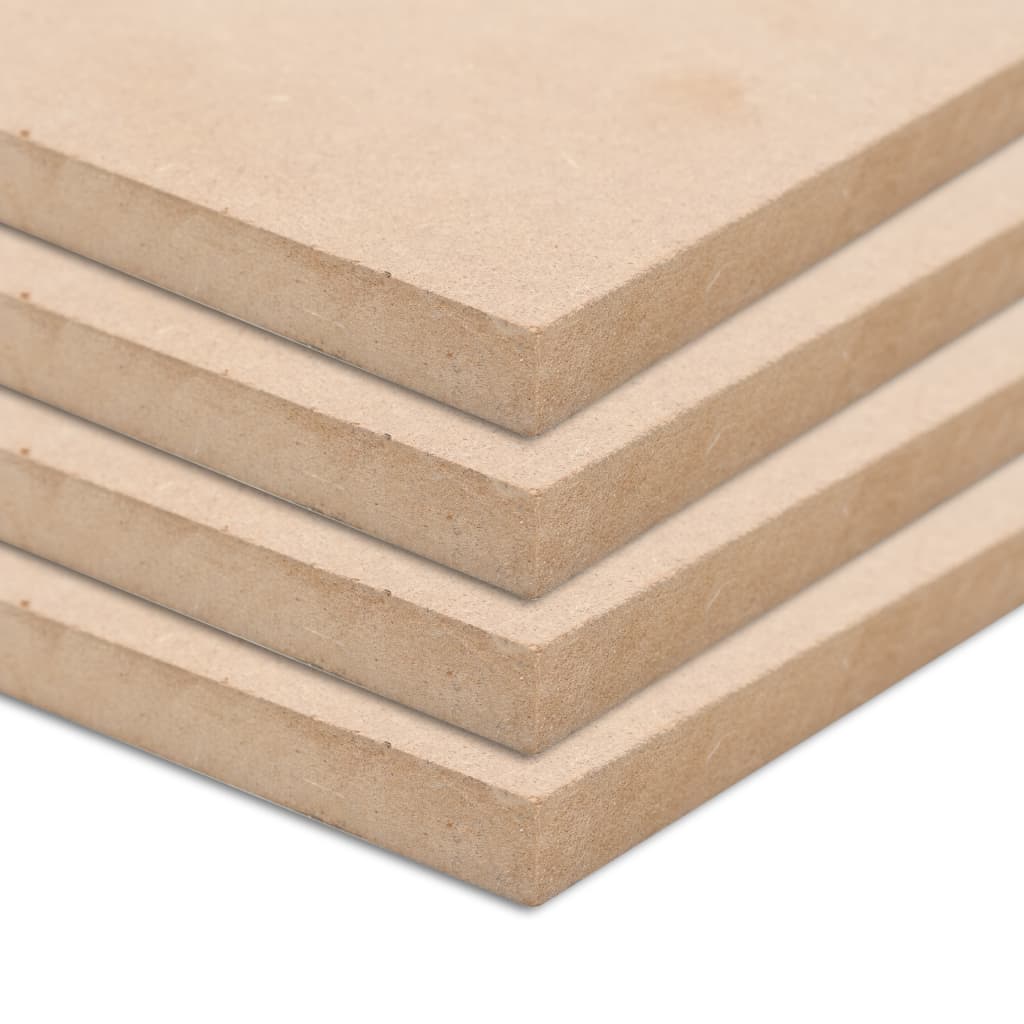 VidaXL MDF plaat rechthoekig 120x60 cm 12 mm 4 st