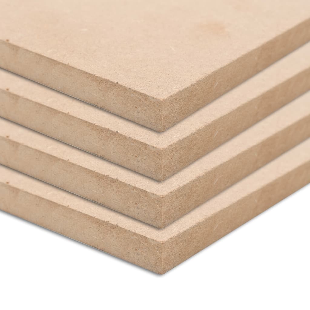 VidaXL MDF plaat vierkant 60x60 cm 25 mm 4 st