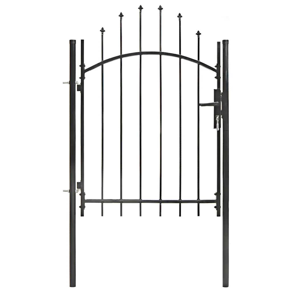VidaXL Poort 1x1,75m staal zwart