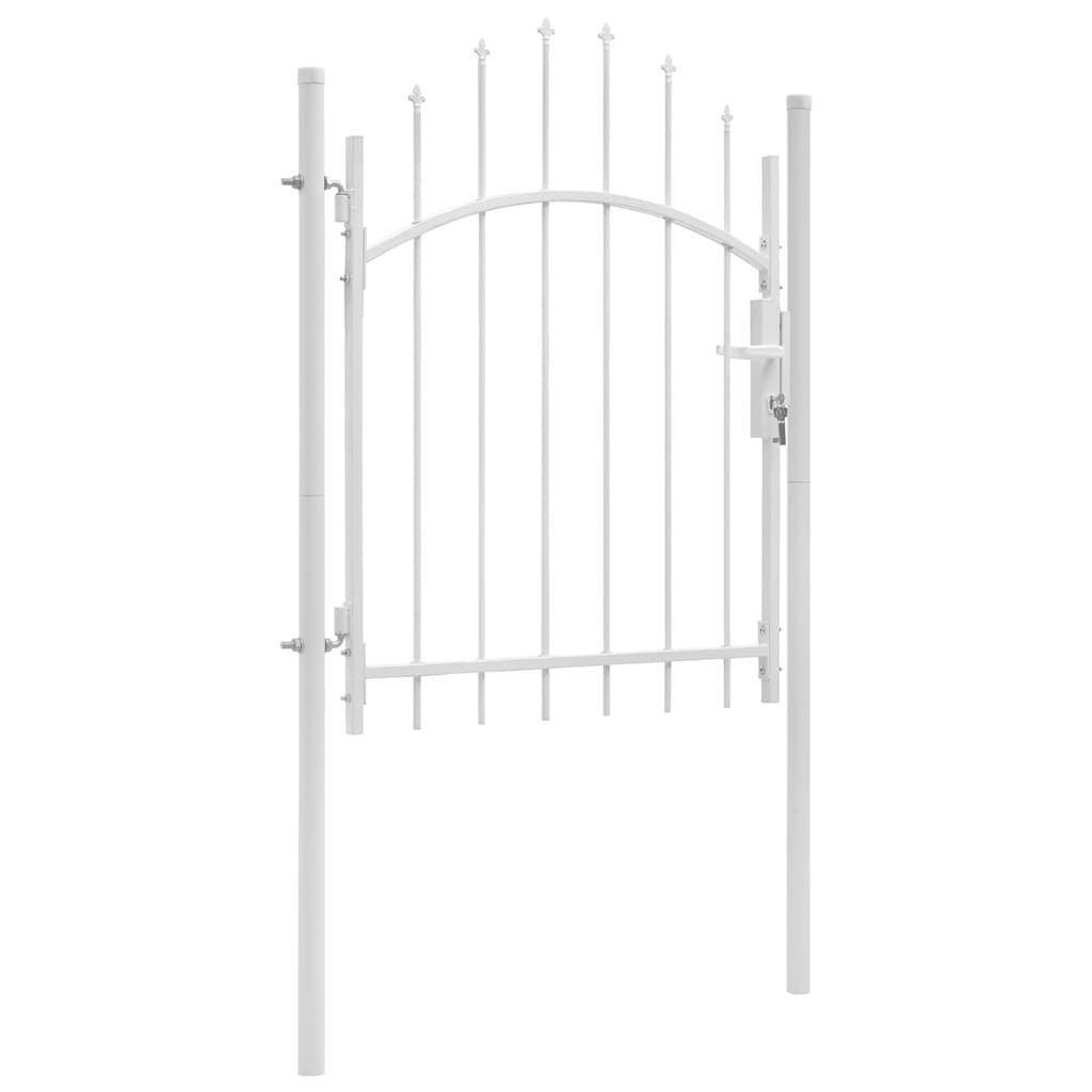 VidaXL Poort 1x1,75m staal wit