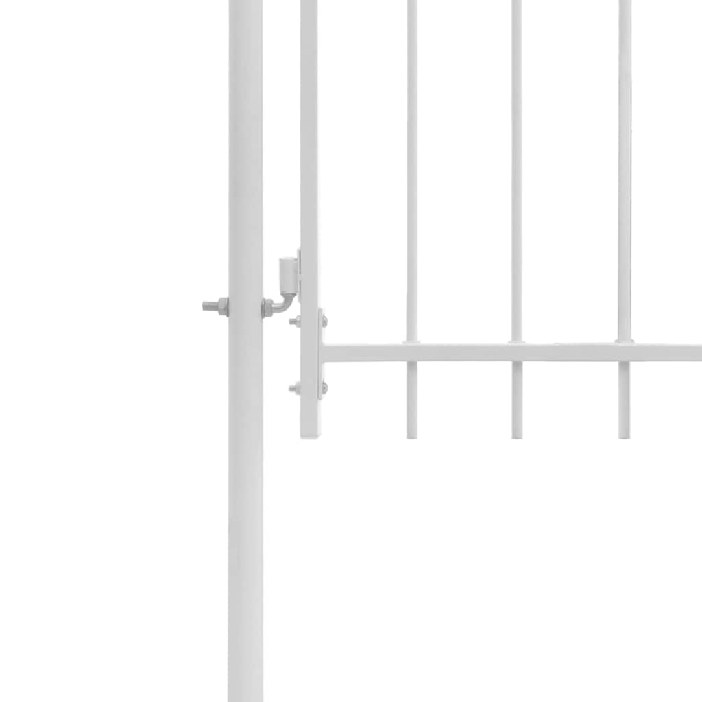 VidaXL Poort 1x1,75m staal wit
