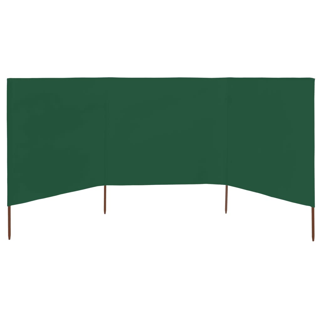 Vidaxl windscherm 3-panelen 400x120 cm stof groen