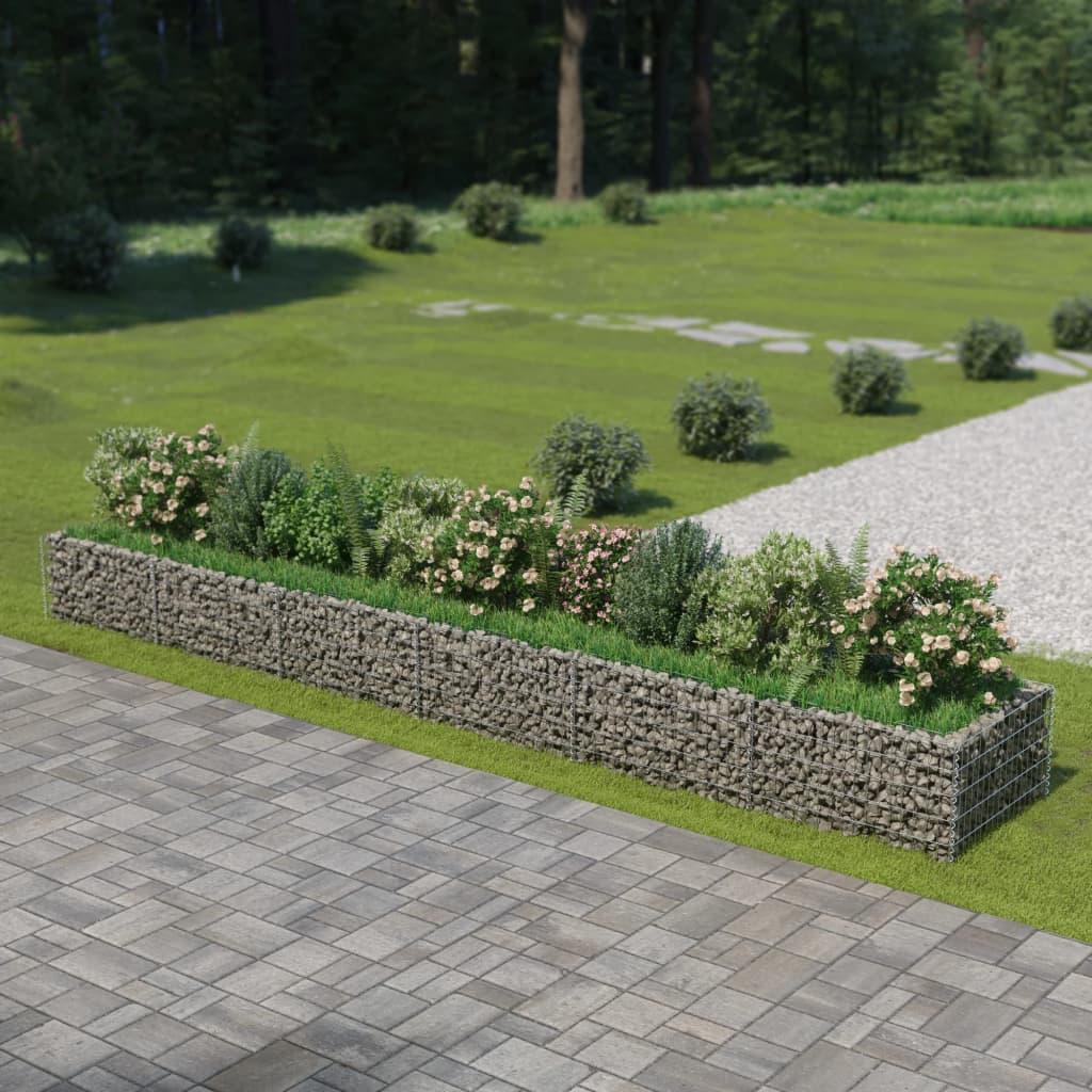 VidaXL Gabion plantenbak vergroot 540x90x50 cm gegalvaniseerd staal