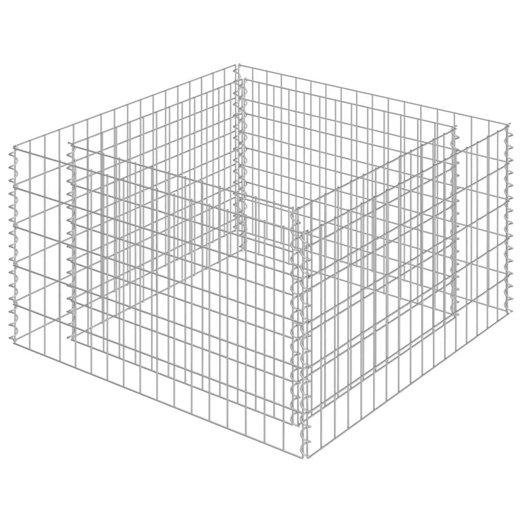 Vidaxl schanskorf plantenbak gebogen 90x90x50 cm gegalvaniseerd staal