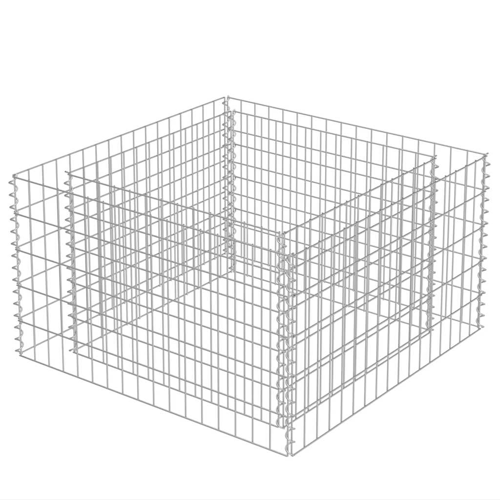 Vidaxl schanskorf plantenbak gebogen 90x90x50 cm gegalvaniseerd staal