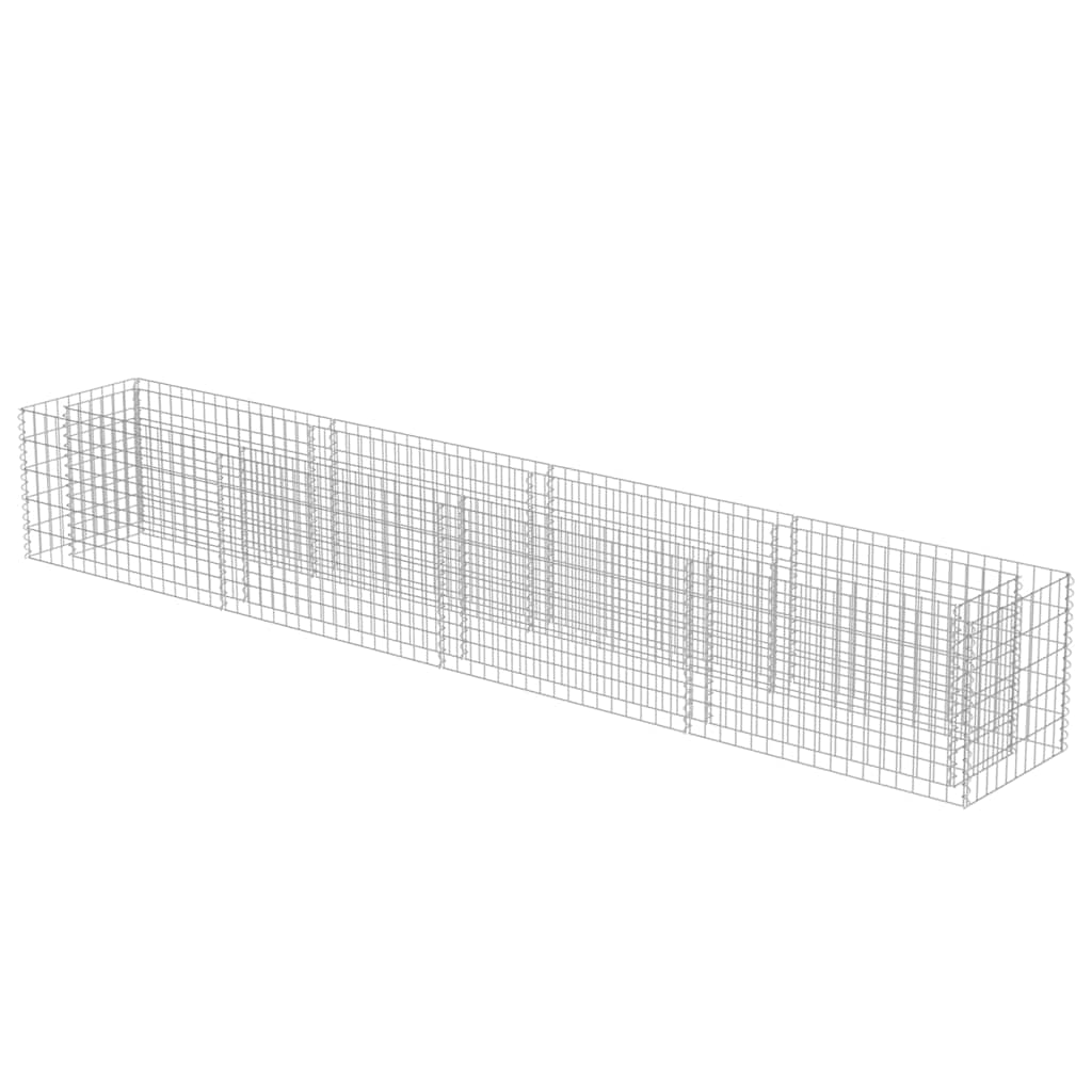 Vidaxl schanskorf plantenbak gebogen 360x50x50 cm gegalvaniseerd staal