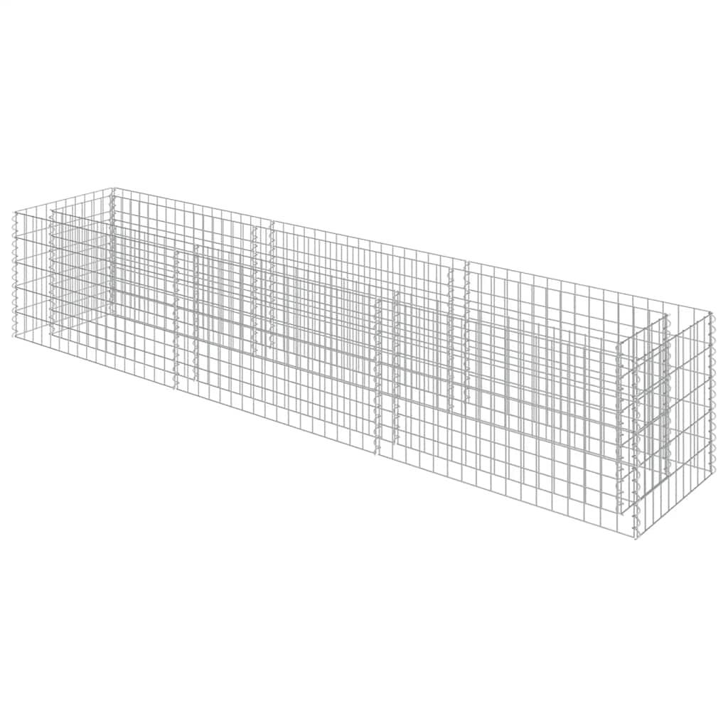 Vidaxl schanskorf plantenbak gebogen 270x50x50 cm gegalvaniseerd staal