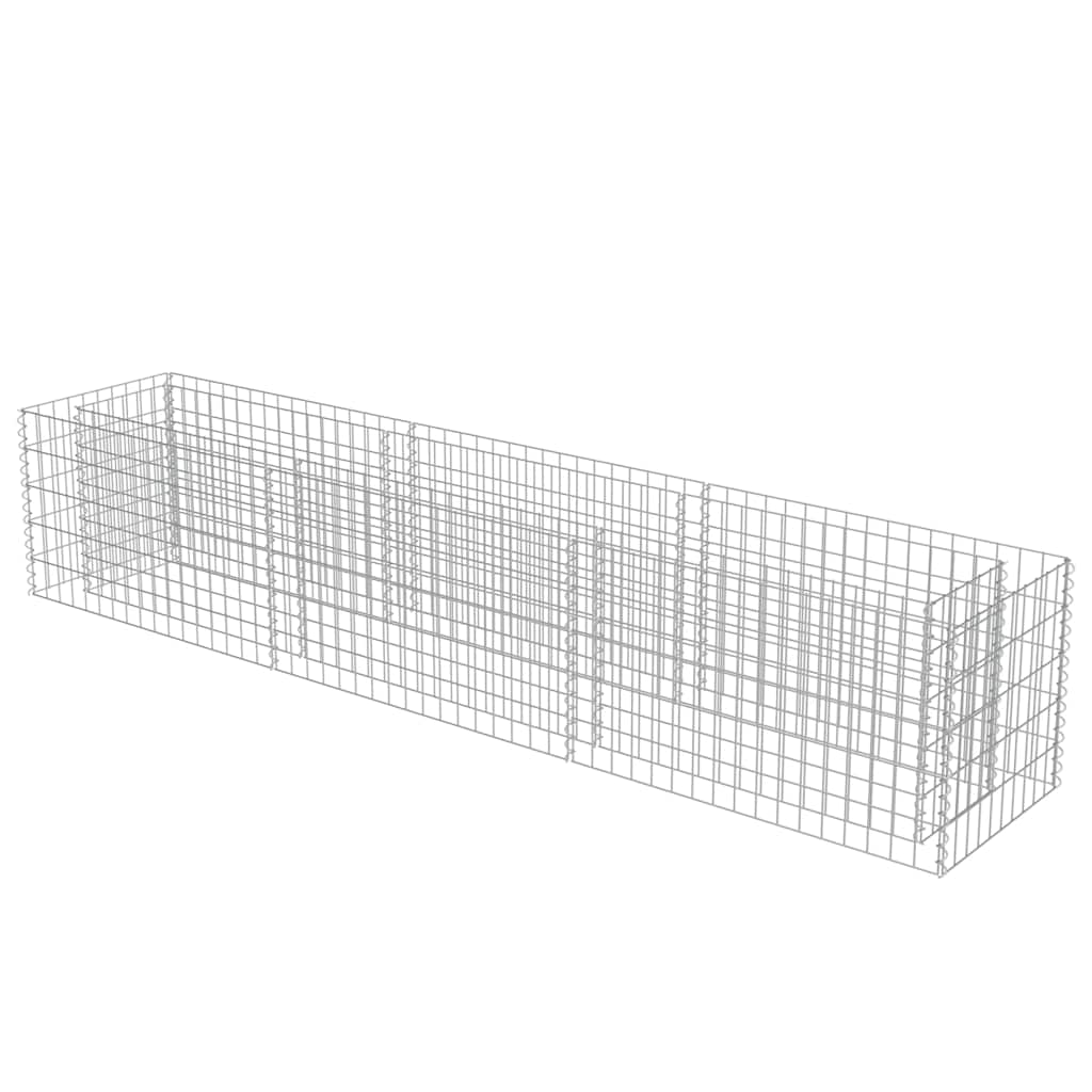 Vidaxl schanskorf plantenbak gebogen 270x50x50 cm gegalvaniseerd staal