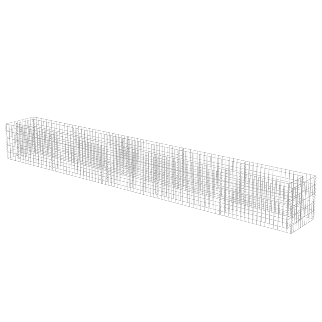Vidaxl schanskorf plantenbak gebogen 450x50x50 cm gegalvaniseerd staal