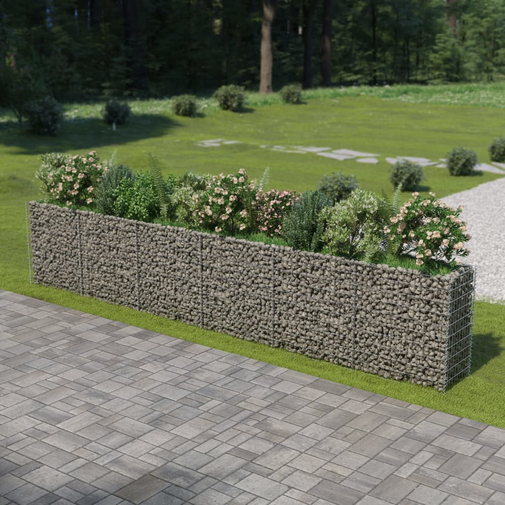 VidaXL Gabion plantenbak vergroot 540x50x100 cm gegalvaniseerd staal