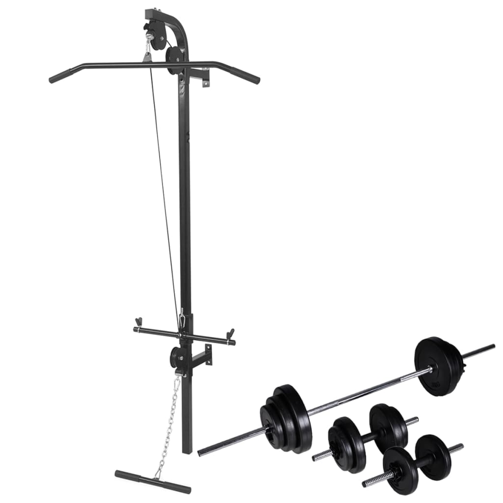 VidaXL Krachttoren voor aan de toverstaf met halterset 30,5 kg