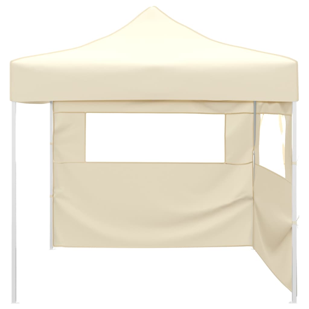Vidaxl vouwtent met 2 wanden 3x3m crème