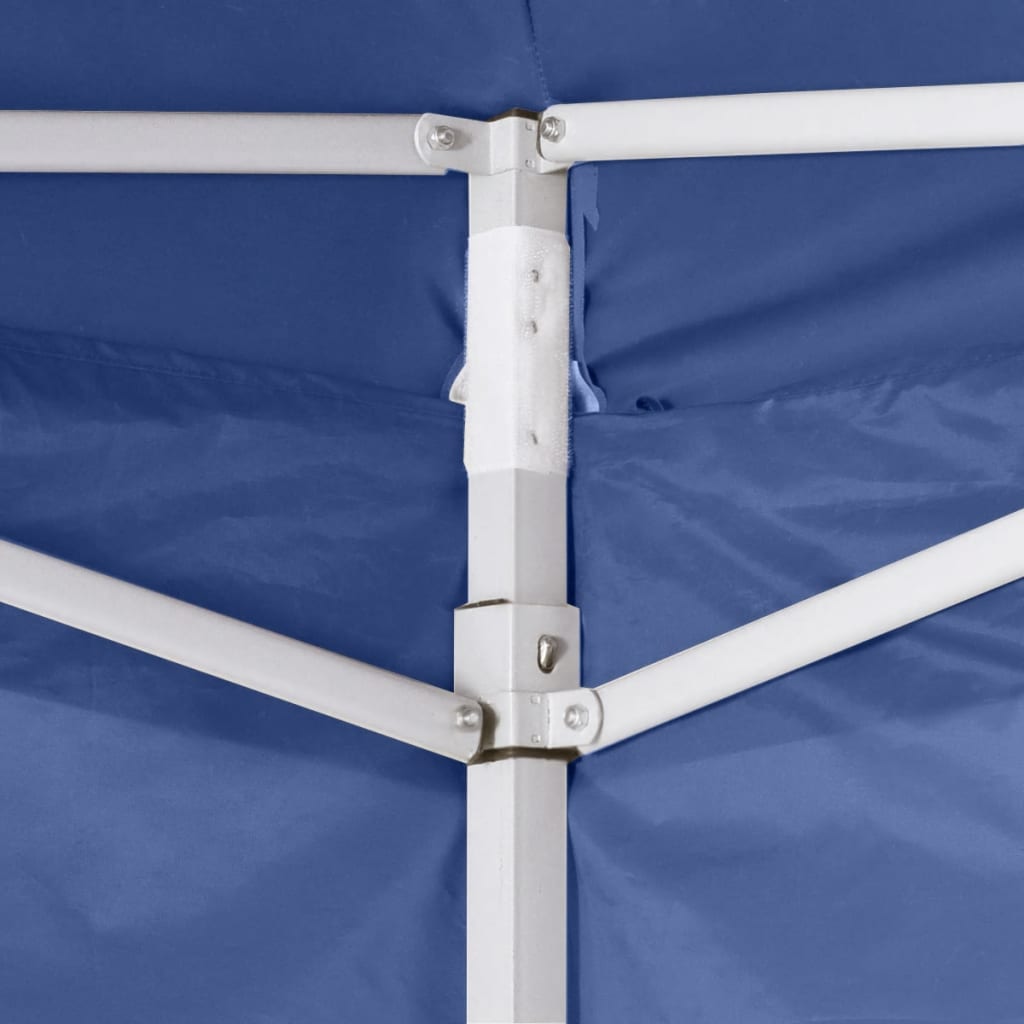 Vidaxl vouwtent met 2 wanden 3x3m blauw