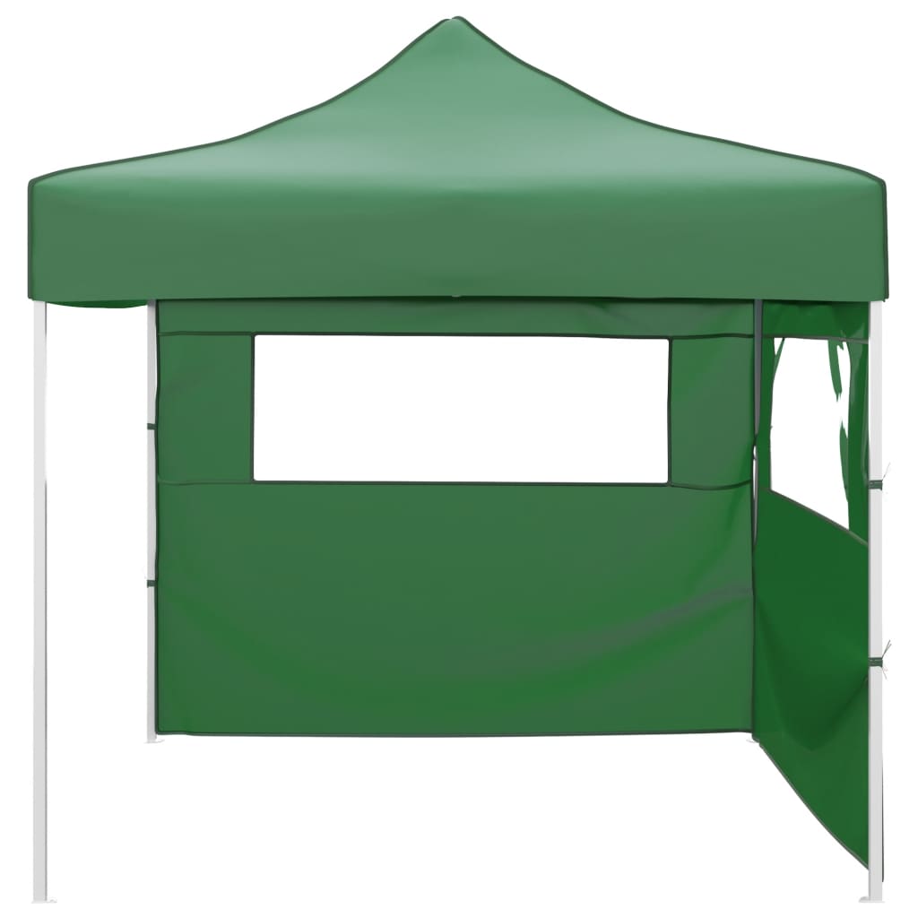 Vidaxl vouwtent met 2 wanden 3x3m groen