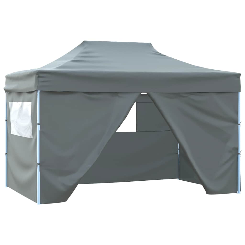 VidaXL Vouwtent pop-up met 4 zijwanden 3x4,5m antraciet