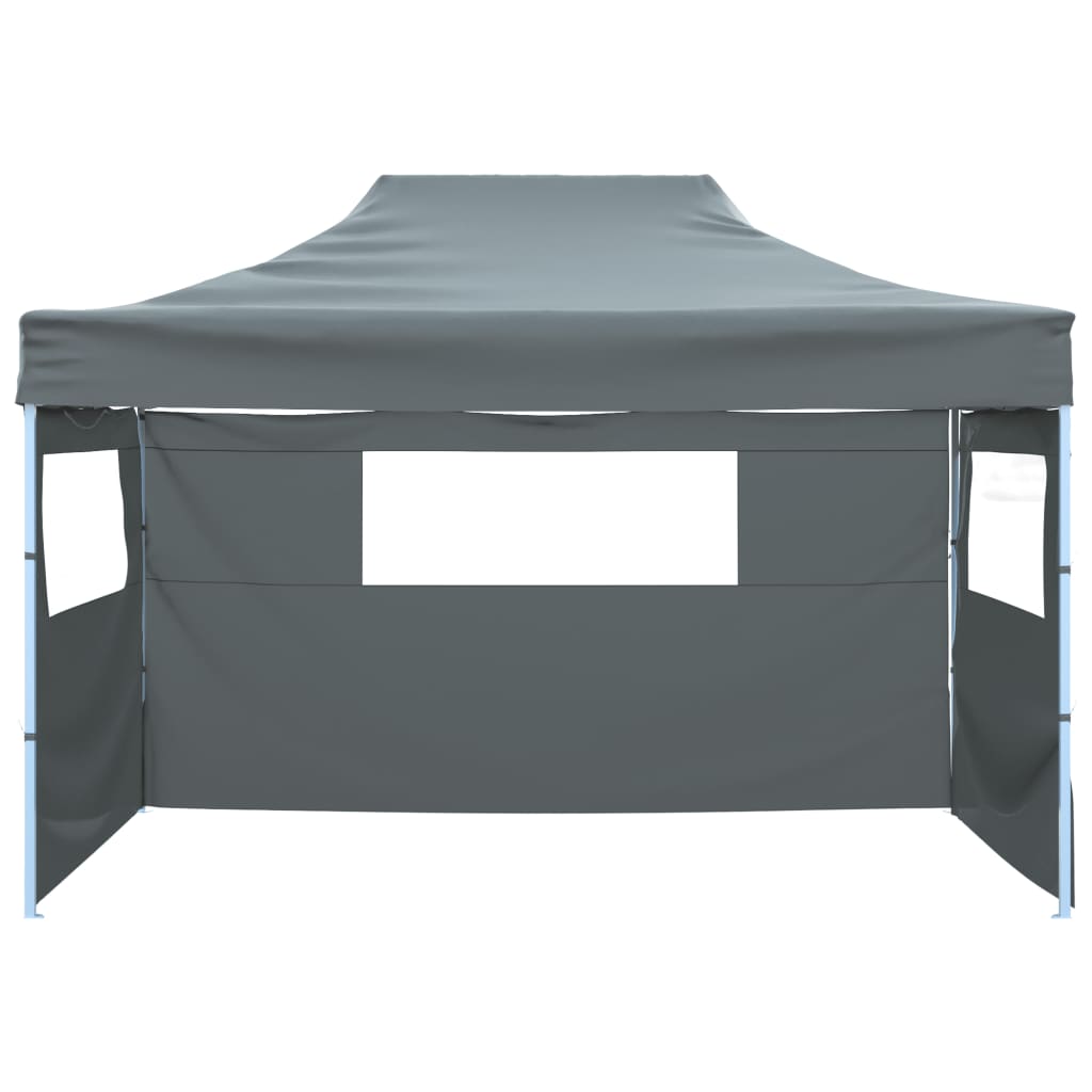 Vidaxl vouwtent met 3 wanden 3x4,5m antraciet