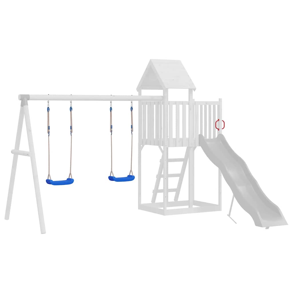 VidaXL Schommelzitjes 2 st met touwen 37x15 cm polyetheen blauw