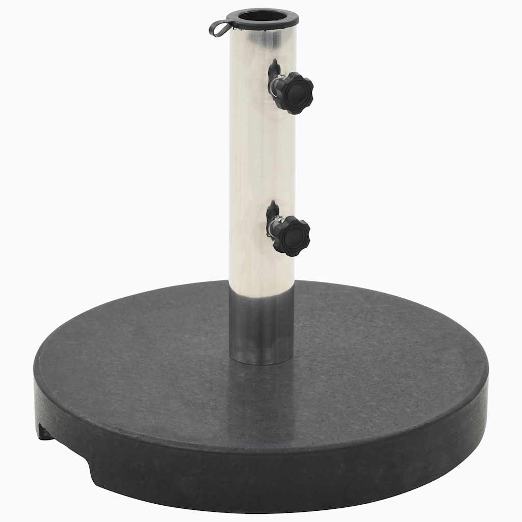 Vidaxl parasolvoet rond 20 kg graniet zwart