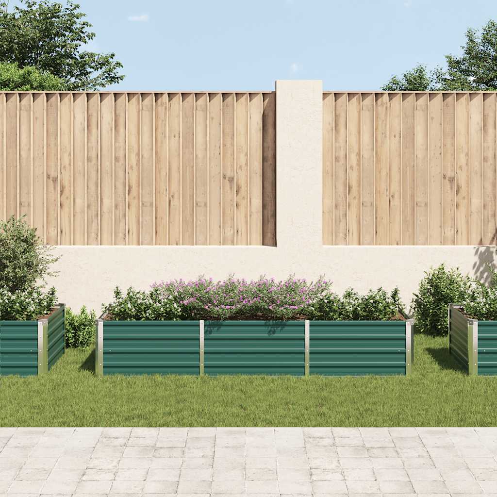 Vidaxl plantenbak verhoogd 240x80x45 cm gegalvaniseerd staal groen