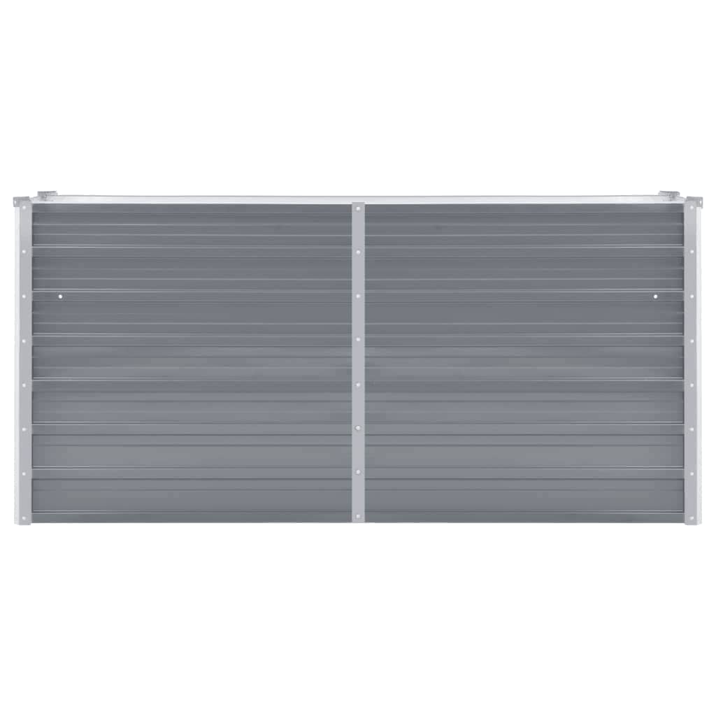 Vidaxl plantenbak verhoogd 160x40x77 cm gegalvaniseerd staal grijs