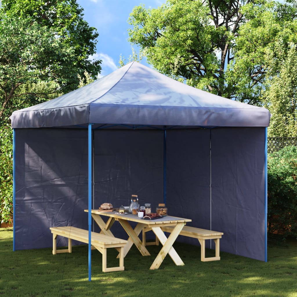 Vidaxl tentwanden met vaste pe blauw 2 st