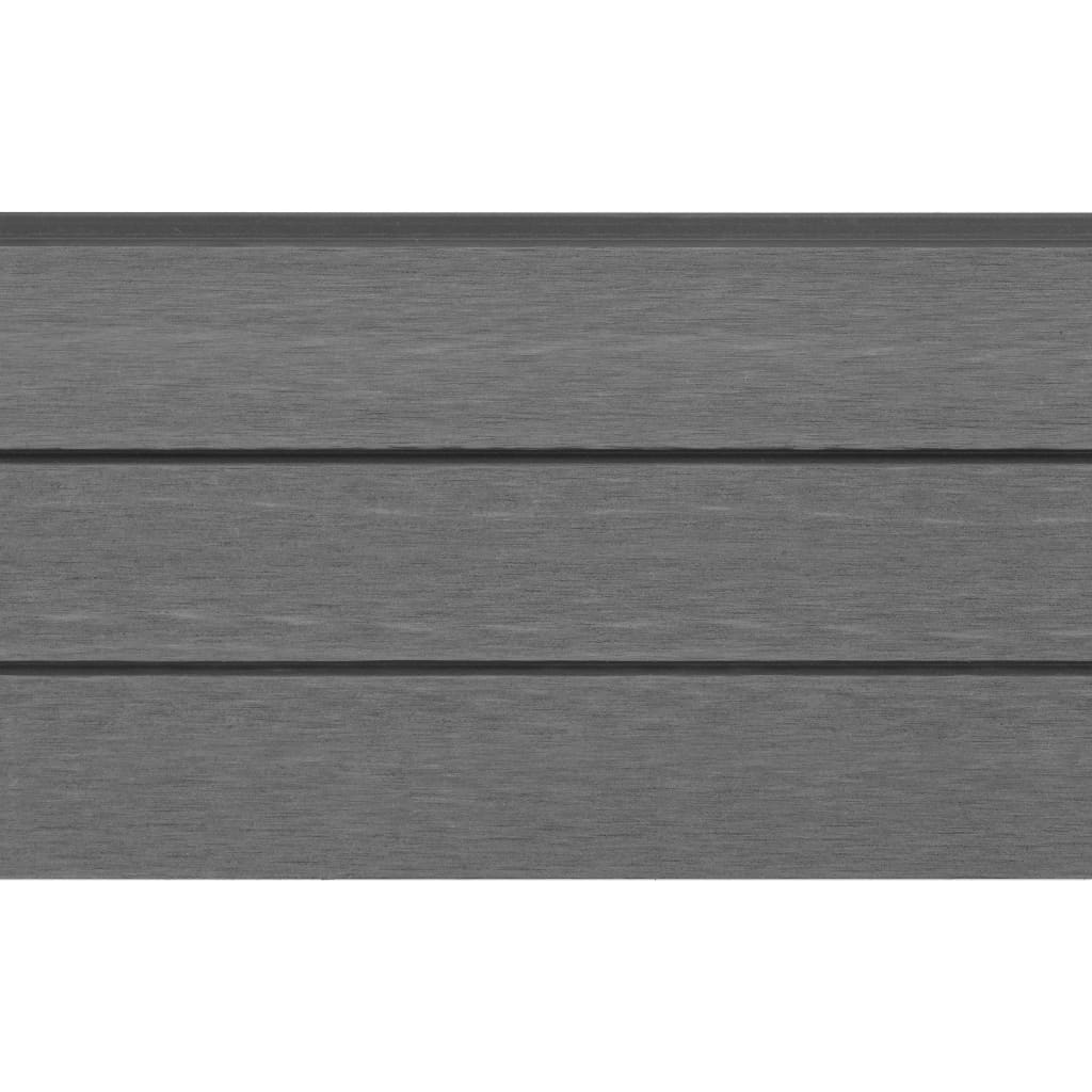 VidaXL Vervangende beschermingsplanken 9 st 170 cm HKC grijs