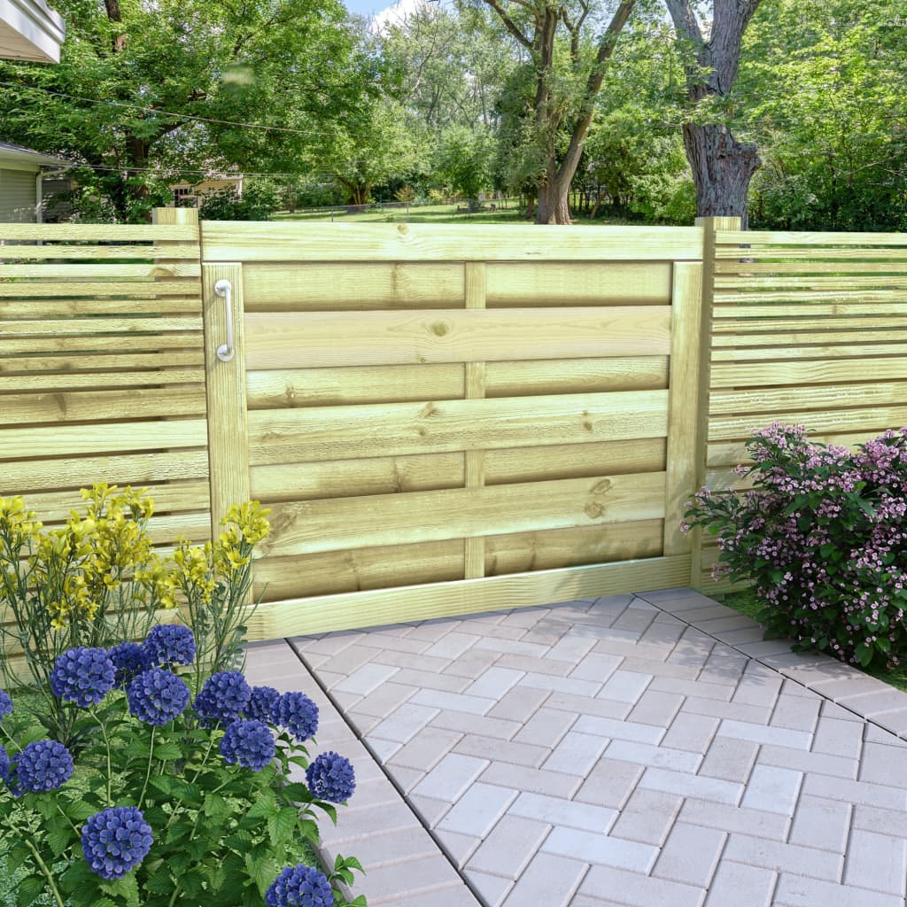 VidaXL Poort 100x75 cm geïmpregneerd groenenhout groen