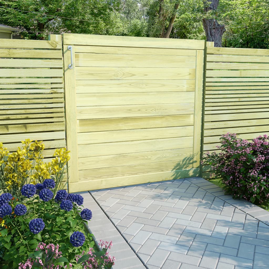 VidaXL Poort 100x100 cm geïmpregneerd groenenhout