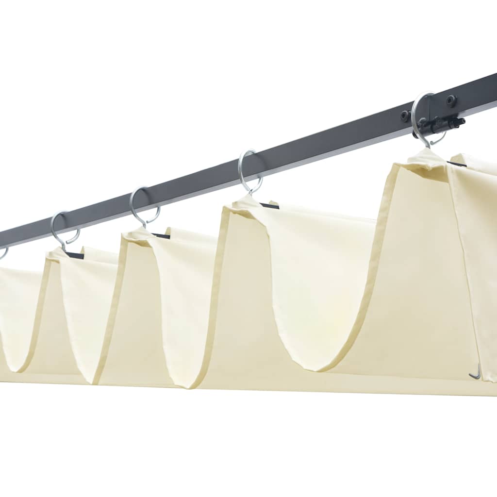 Vidaxl prieel met dak 300x300x220 cm poly rattan bruin en crème