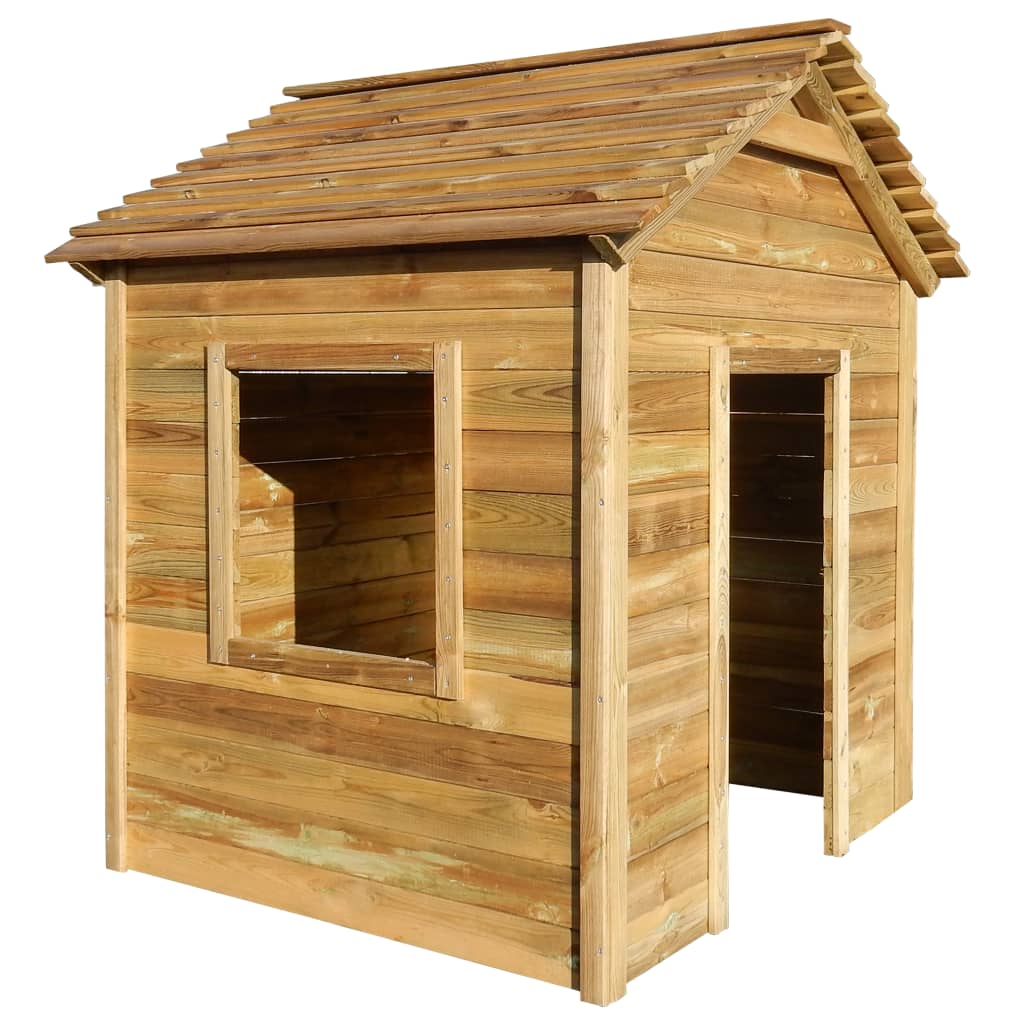 VidaXL Buitenspeelhuis 120x120x146 cm groenhout