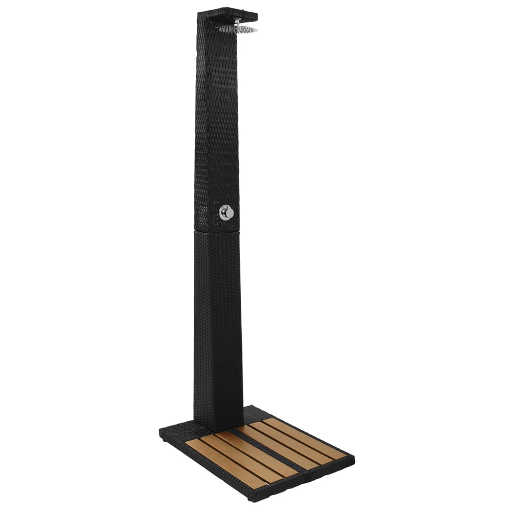 Vidaxl buitendouche poly rotan hkc