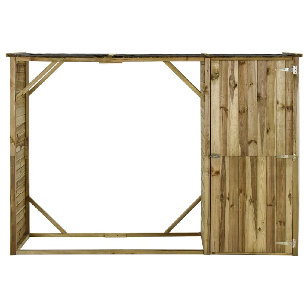 VidaXL Tuinschuur 253x80x170 cm groenhout