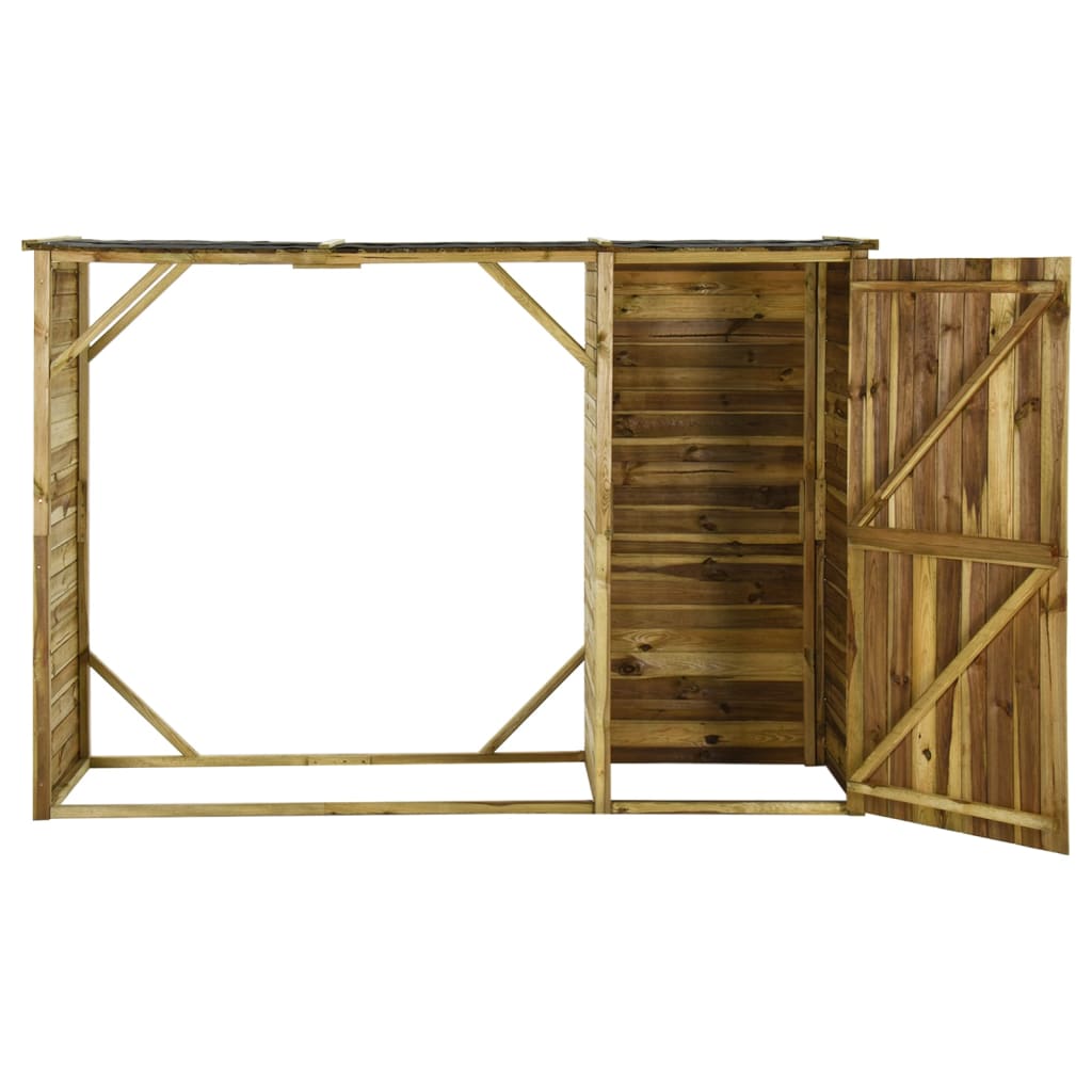 VidaXL Tuinschuur 253x80x170 cm groenhout