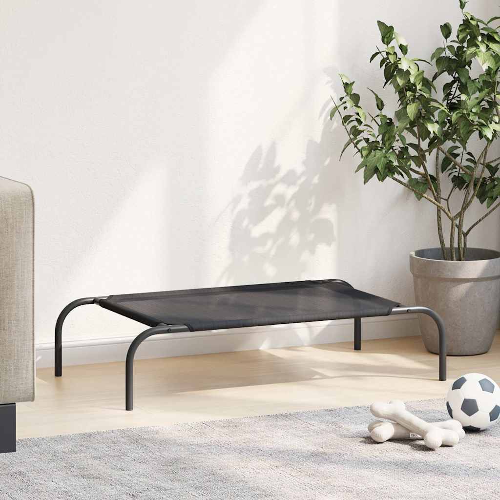 VidaXL Hondenbed overwogen S textiel zwart