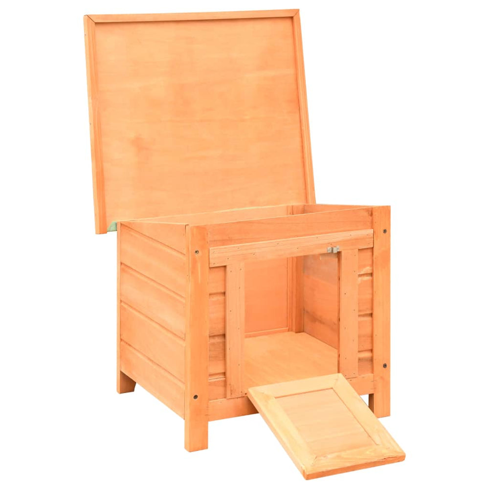 Vidaxl kattenhuis 50x46x43,5 cm massief groen- en vurenhout