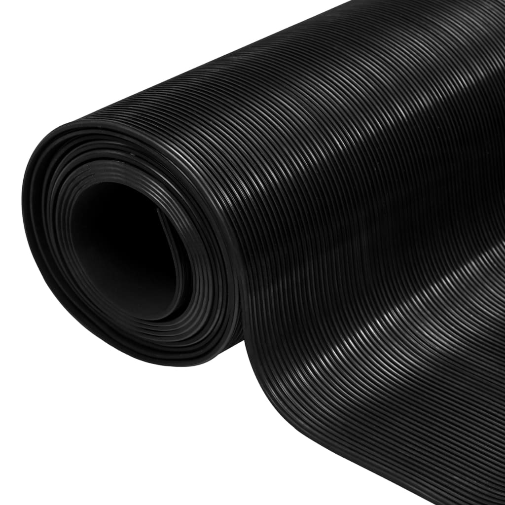Vidaxl vloermat antislip 3 mm 1,5x4 m rubber fijne ribbel