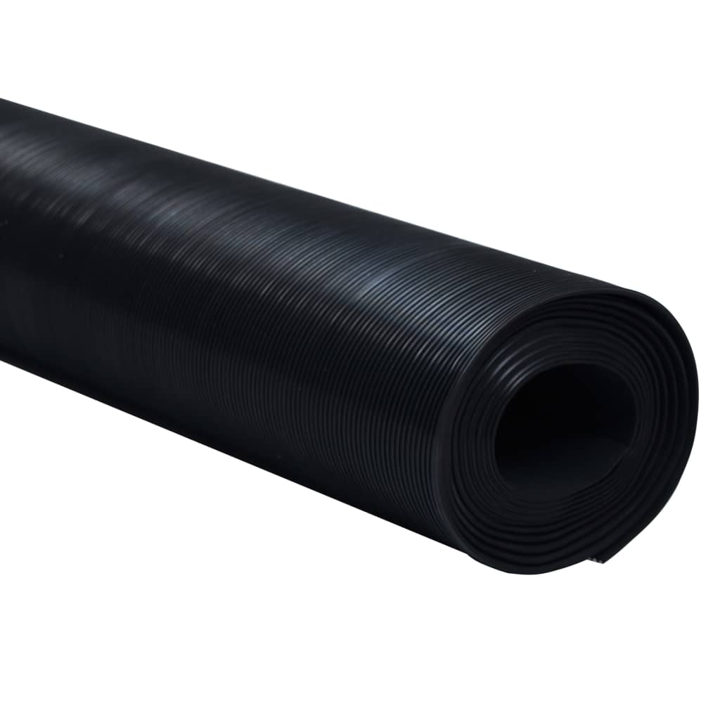 Vidaxl vloermat antislip 3 mm 1,5x4 m rubber fijne ribbel