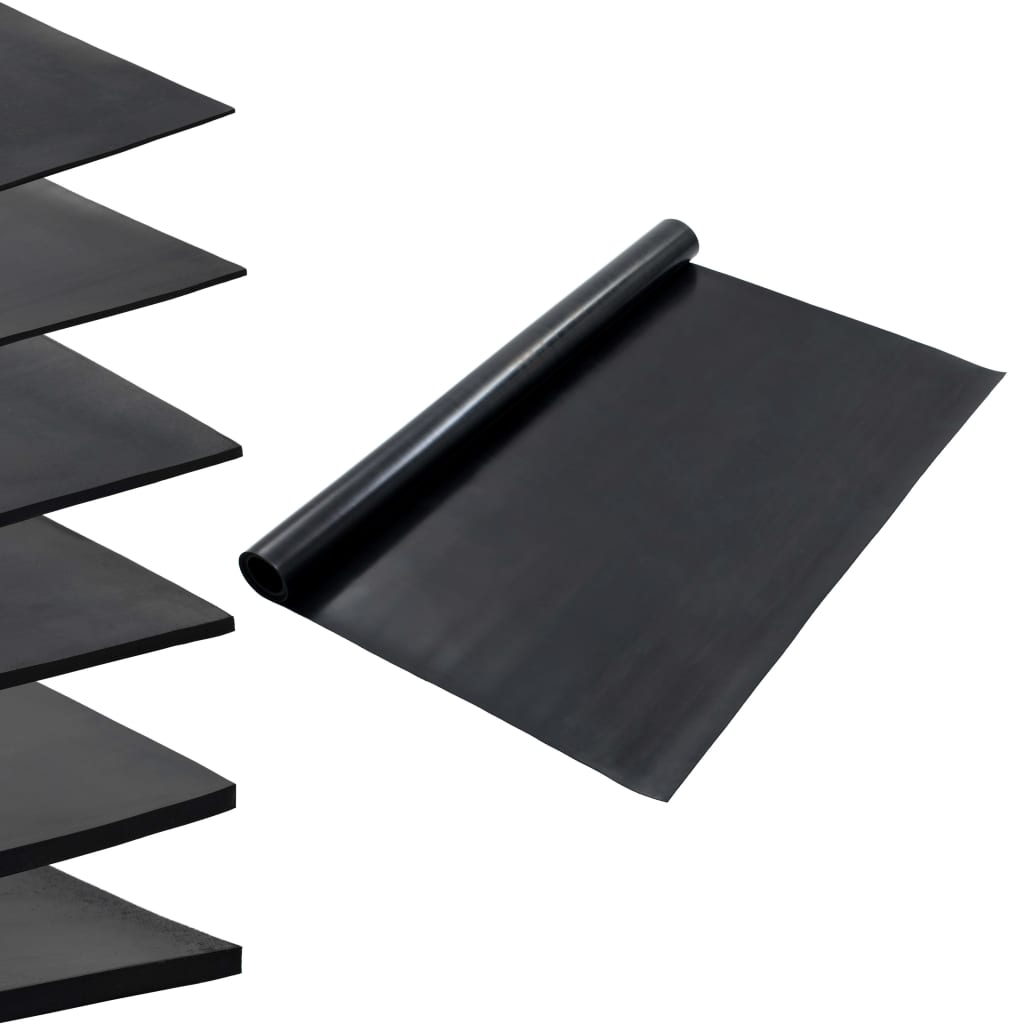 Vidaxl vloermat antislip 2 mm glad 1,2x2 m rubber