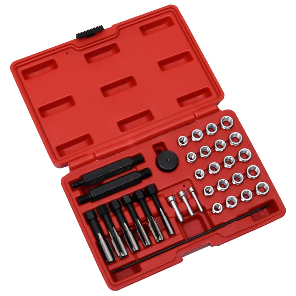 Vidaxl 33-delige gloeibougie schroefreparatieset m8 m10 m12