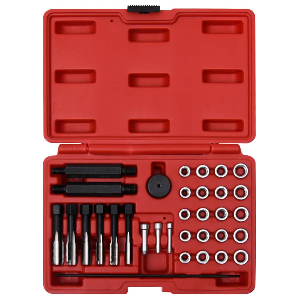 Vidaxl 33-delige gloeibougie schroefreparatieset m8 m10 m12