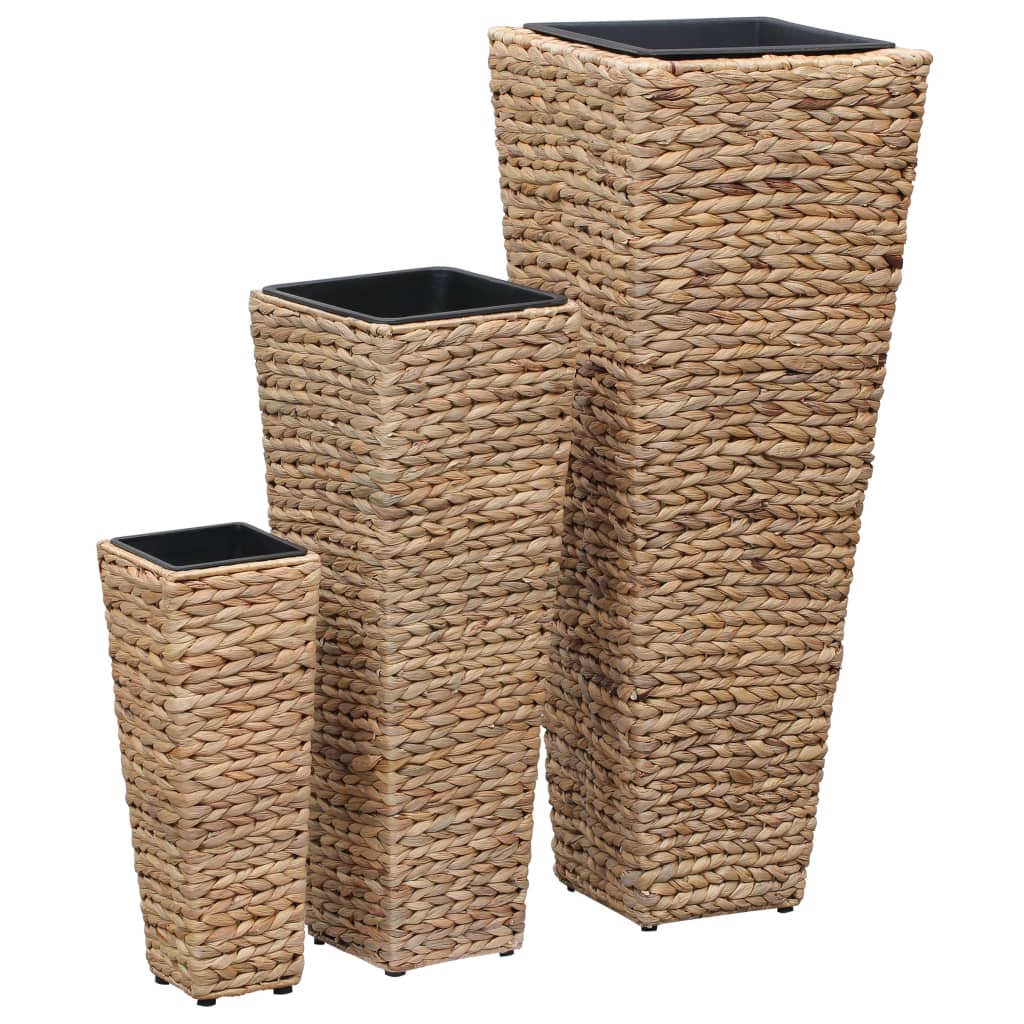 Vidaxl plantenbakken 3 st waterhyacint bruin