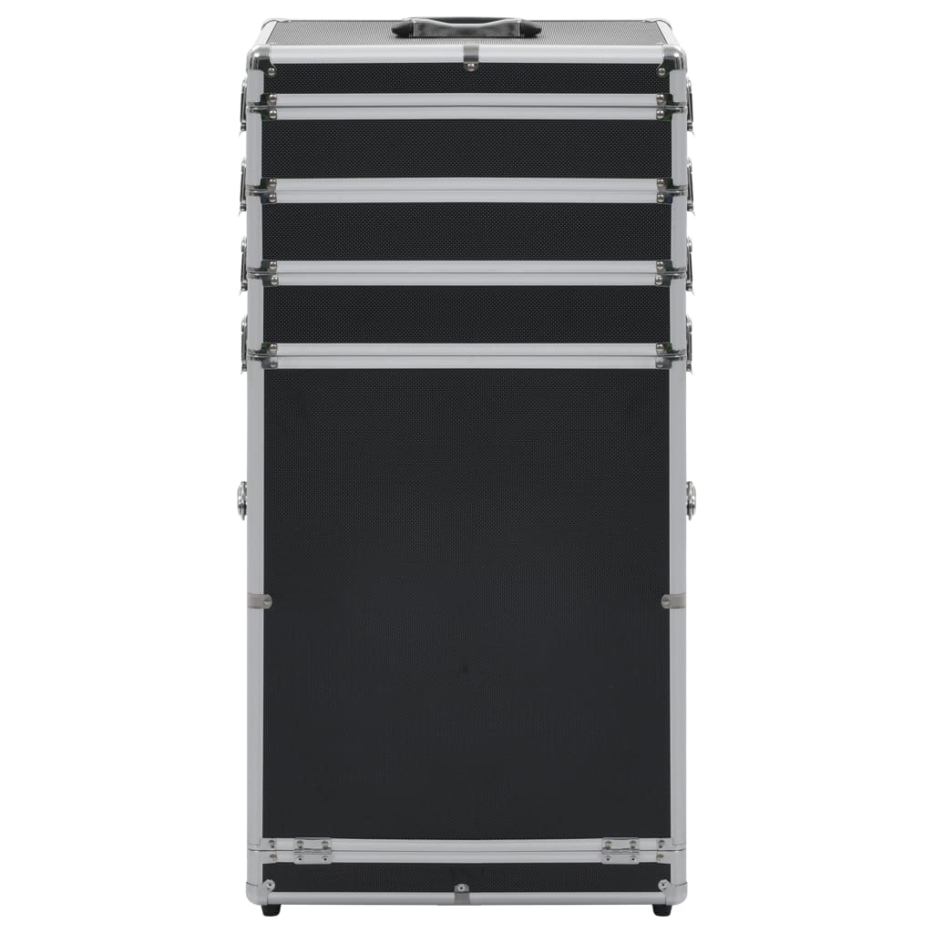 Vidaxl make-up trolley aluminium zwart
