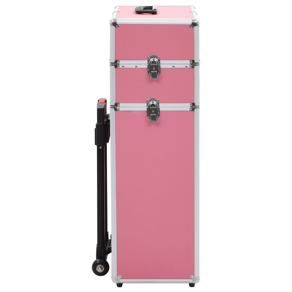 VidaXL Make-up trolley aluminium roze