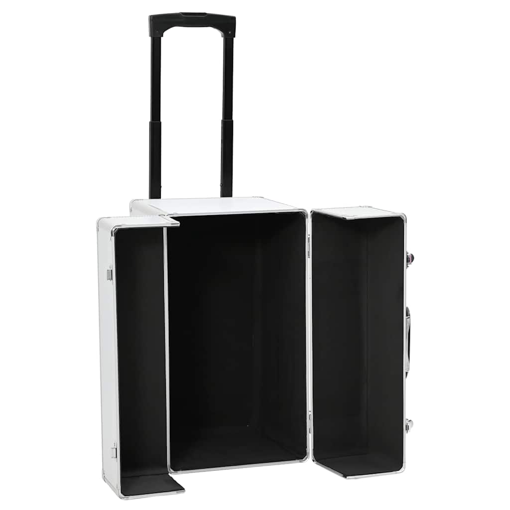 Vidaxl pilotenrolley 47x39x27 cm aluminium zilverkleurig