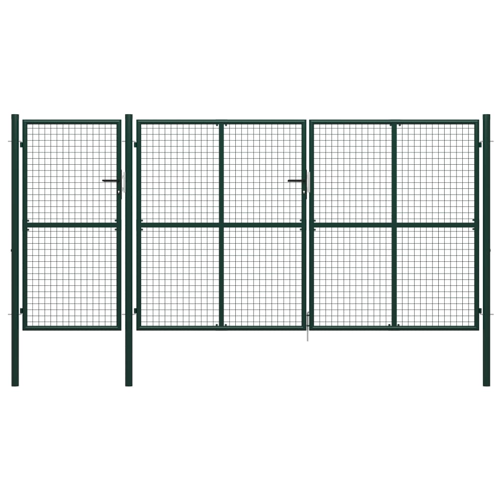 VidaXL Poort 400x175 cm staal groen