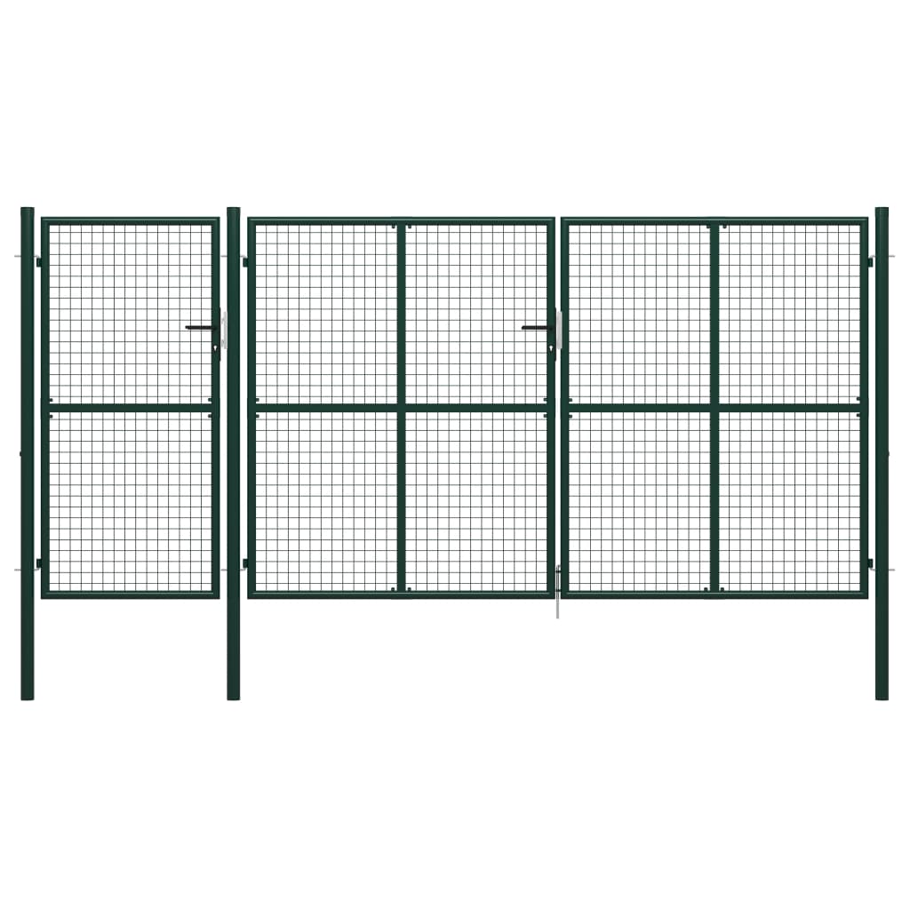 VidaXL Poort 400x200 cm staal groen