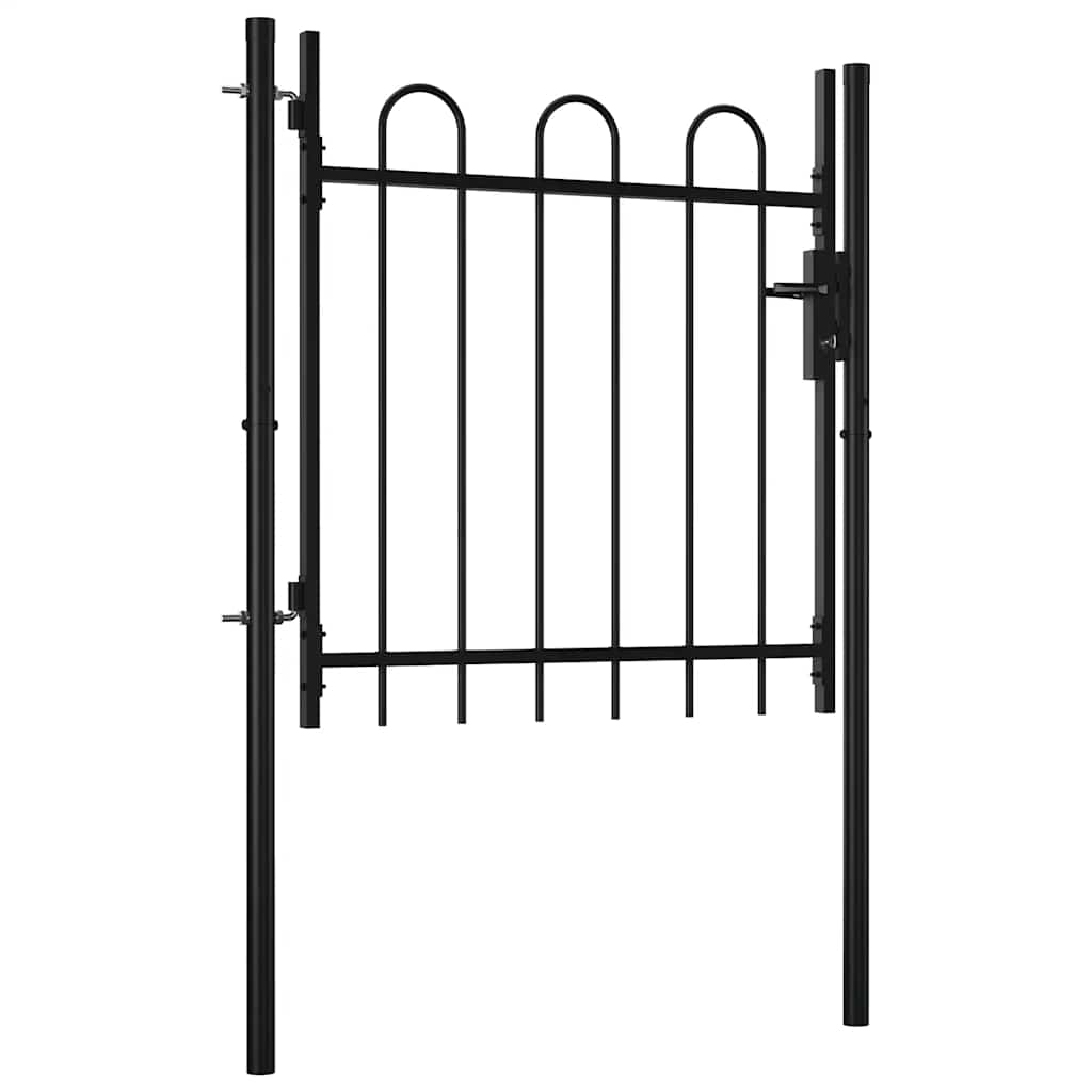 VidaXL Enkele poort met boogvorm 100x75 cm