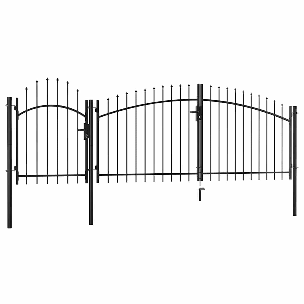 Vidaxl poort 1,5x4m staal zwart