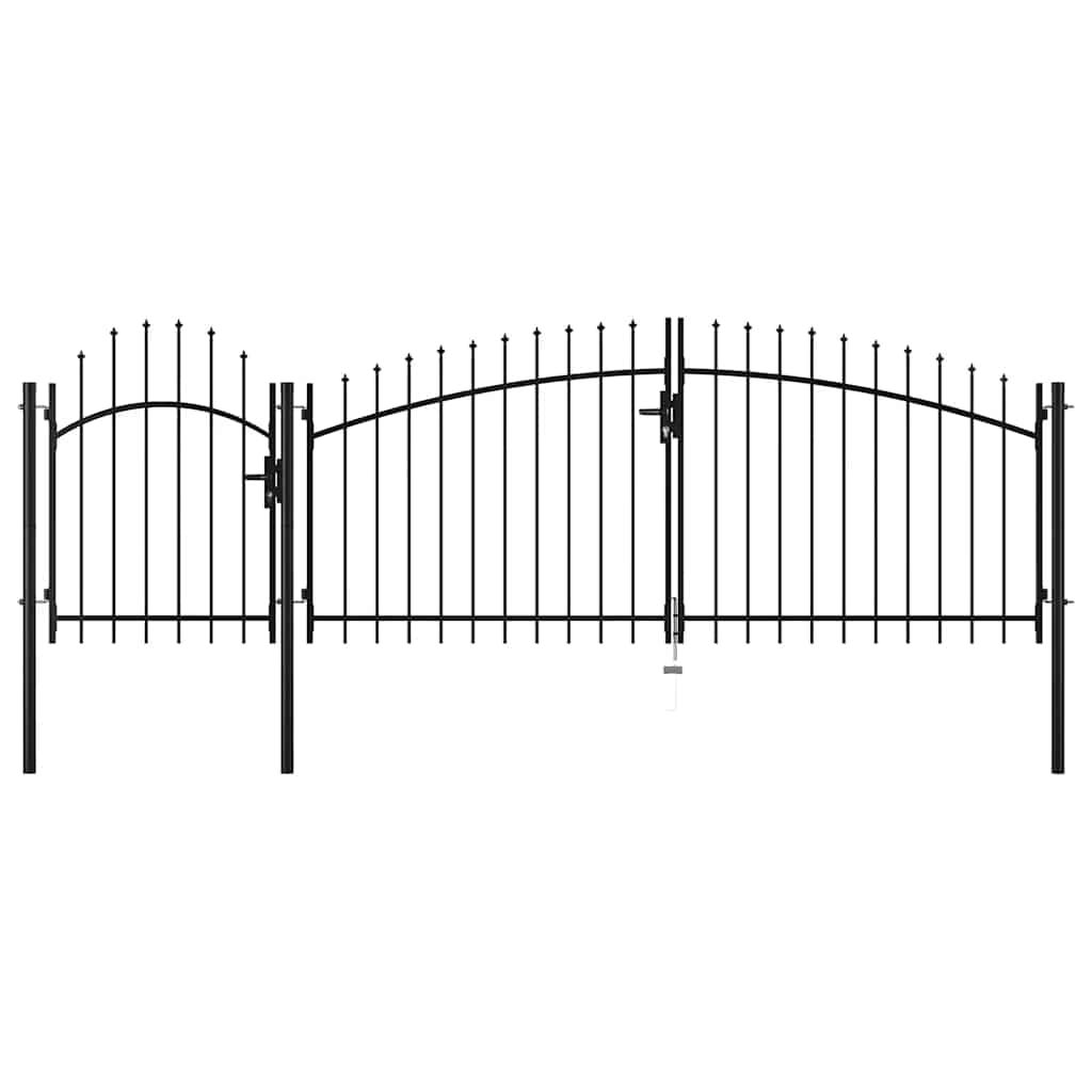 Vidaxl poort 1,5x4m staal zwart