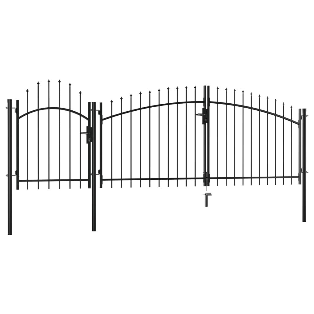 VidaXL Poort 1,75x4m staal zwart